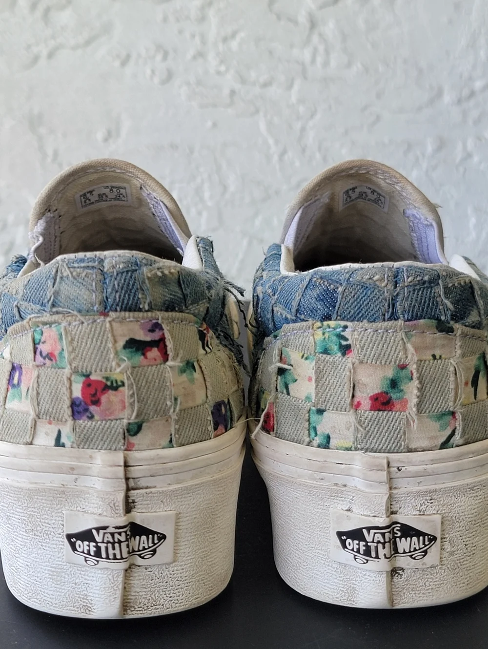 Vans Woven Classic Slip-On Stackform Women's Shoes Denim-Floral Size 8 - Picture 4 of 8